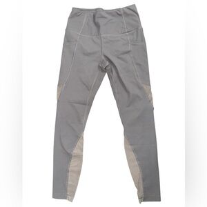 Active Life Gray Mesh Panel Leggings With Pockets S